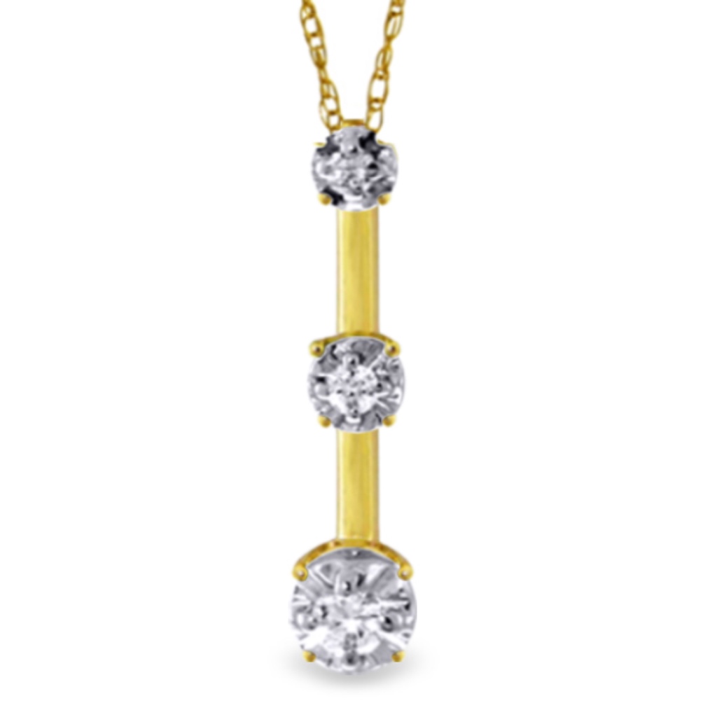 14k Solid Gold Diamonds Necklace